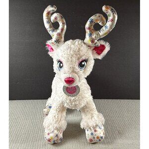 Build-A-Bear BABW Team Santa Reindeer Glisten White‎ Sparkle Christmas Plush